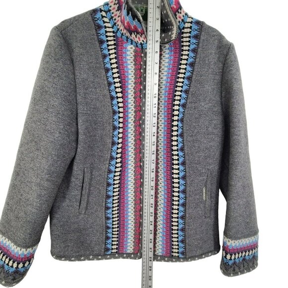 Geiger Collection Women's Long Sleeve Zip Up Jacket Gray Size 42 - Picture 5 of 9